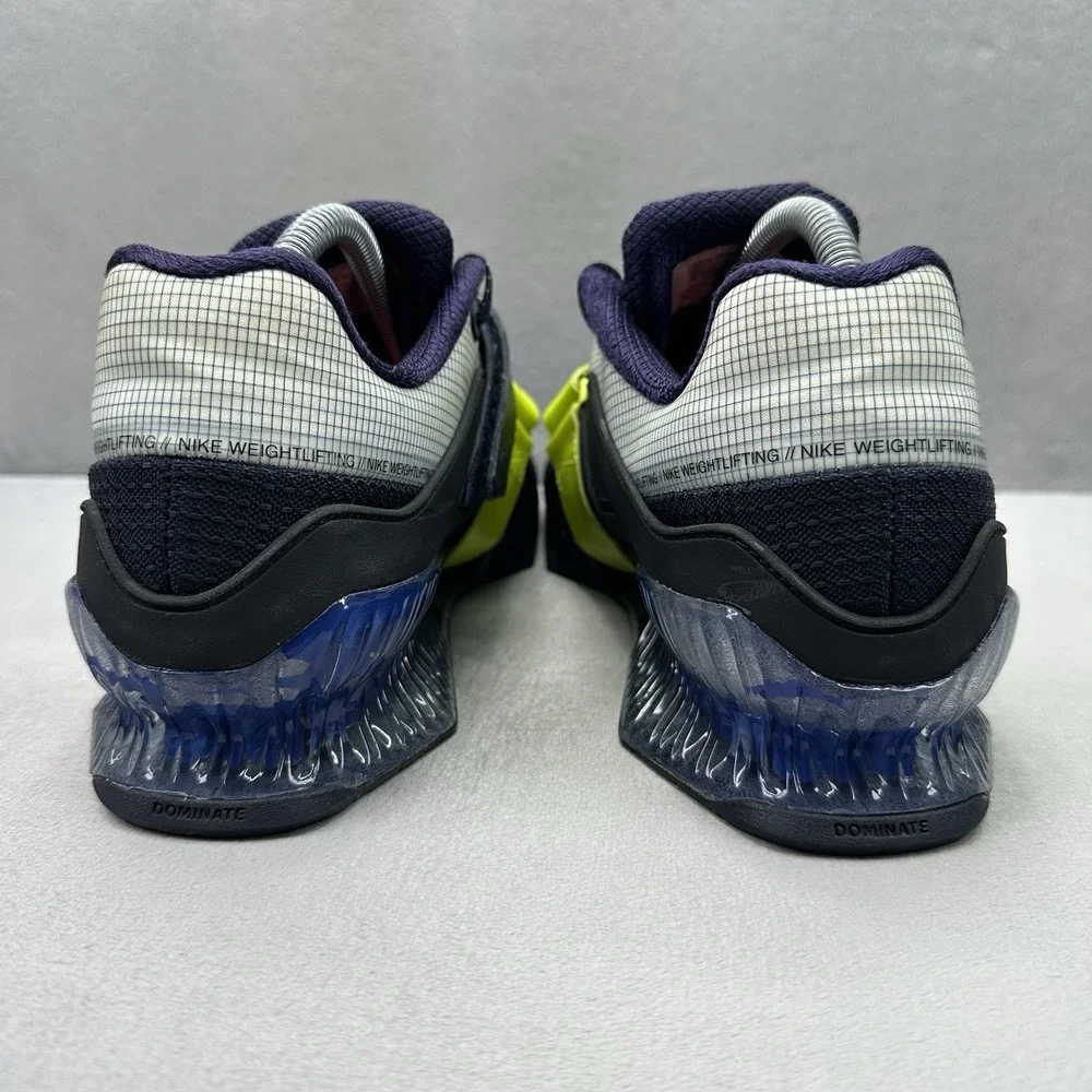 Mens Size 9.5 Nike Romaleos 4 Weightlifting Shoes Blackened Cyber Blue‎ Gym